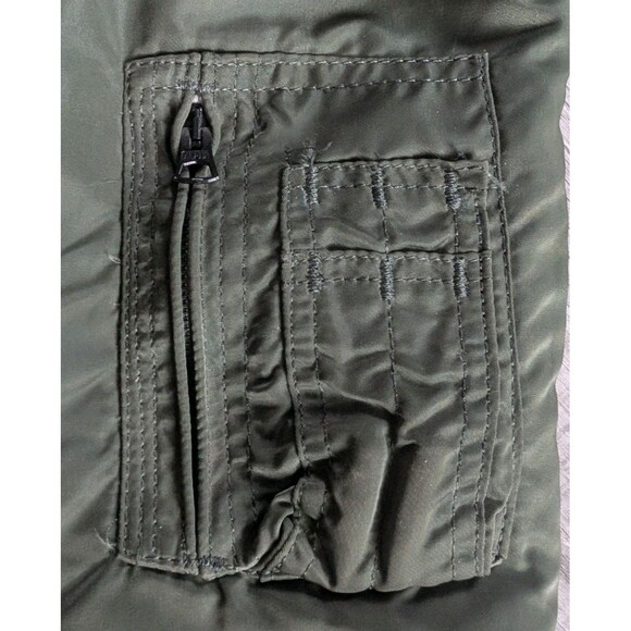 Vintage Jacket Flyer’s Cold Weather Bomber Alpha Industries Men’s Sz L Green - Picture 5 of 10